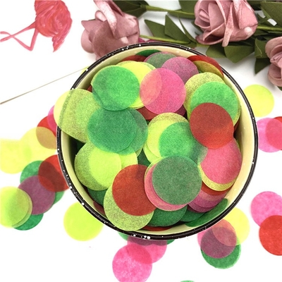 Yuvarlak Tissue Kağıt Konfeti Parti Poppers Biyolojik olarak ayrıştırılabilir