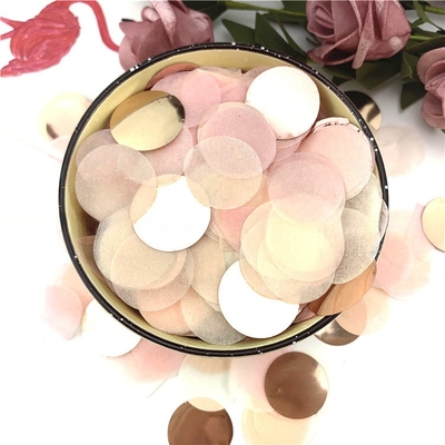 Yuvarlak Tissue Kağıt Konfeti Parti Poppers Biyolojik olarak ayrıştırılabilir