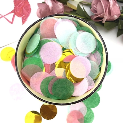 Yuvarlak Tissue Kağıt Konfeti Parti Poppers Biyolojik olarak ayrıştırılabilir
