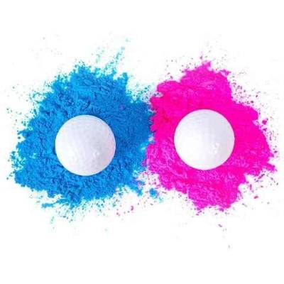 Cinsiyet Açıklayın Golf Topları. Bir pembe, bir mavi + ahşap tişi dahil.