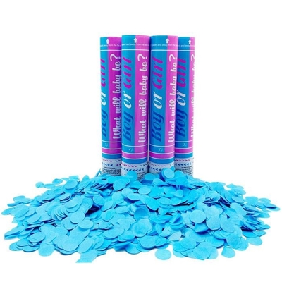 Bebek Cinsiyetini Açıklayın Konfetti Kanon Mavi veya Pembe Erkek veya Kız Parti Popper Slip 30/45/60cm