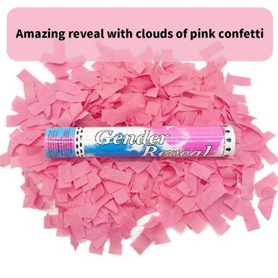 Cinsiyet Açıklama Konfetti Kanon Kelebek Şekli Pembe 2 Paket Cinsiyet Açıklama Erkek Kız Poppers