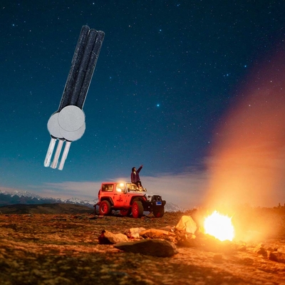Noel Partisi Essential WAX Torch with Wood Handle Candle from Professional Burning Time of 60 Minutes (Mühendislik yanma süresi 60 dakika)