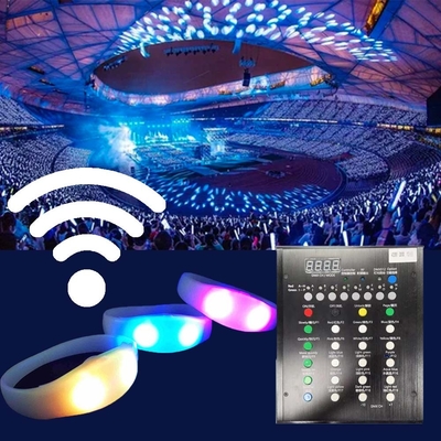 2024 DMX 512 Işık Uzak Kontrollü LED Bilezik RGB Pulseras Brasil luz gira Pulseras LED Con Control DMX