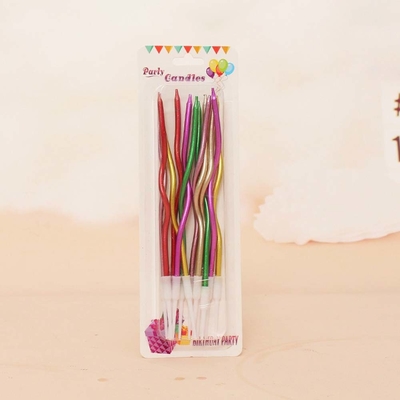 Altın iplik eğri mumlar Gümüş doğum günü pastası mumlar Doğum günü parti dekorasyonları