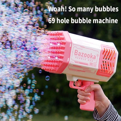 Plastik40 Delik Roket Bazooka Balonlu Silah Oyuncakları Yeniden Şarj Edilebilir Makine Çocuklar İçin Dışarıda Yaz