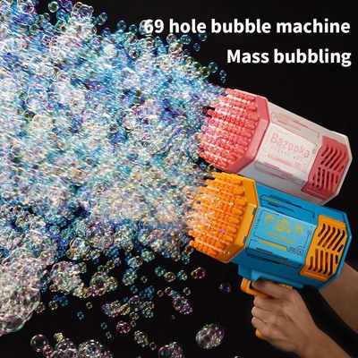 Plastik40 Delik Roket Bazooka Balonlu Silah Oyuncakları Yeniden Şarj Edilebilir Makine Çocuklar İçin Dışarıda Yaz