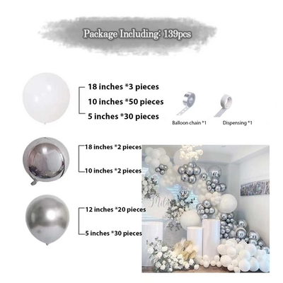 Pembe Mavi Lateks Balon Kemer Set Düğün Doğum Günü Parti Dekorasyon Balon Set