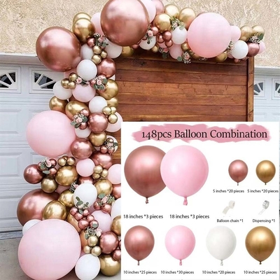 Pembe Mavi Lateks Balon Kemer Set Düğün Doğum Günü Parti Dekorasyon Balon Set