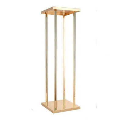 Metal Altın Düğün Çiçeği Stand Vase Centerpieces için Ev Centerpiece Sütun Geometrik Yüksek Stil