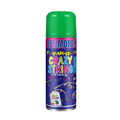 Atış menzili 5-8m Ekonomik Renkli Streamer ve Festival dekorasyonları için Silly Crazy String Spray